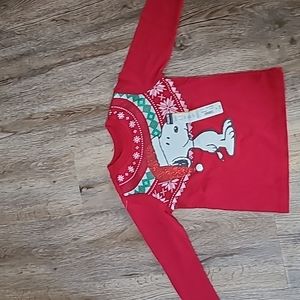OKIE DOKIE BRAND TODDLER PEANUTS CHRISTMAS HOLIDAY SPARKLING T-SHIRT SIZE 3T